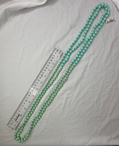 Premier Designs Beaded Necklace Seabreeze Blue Green Ombre Long 90 in New - Picture 8 of 11