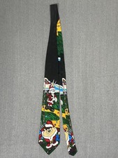 Vintage Looney Tunes Golf Men's Neck Tie 90's Bugs Bunny Taz Christmas