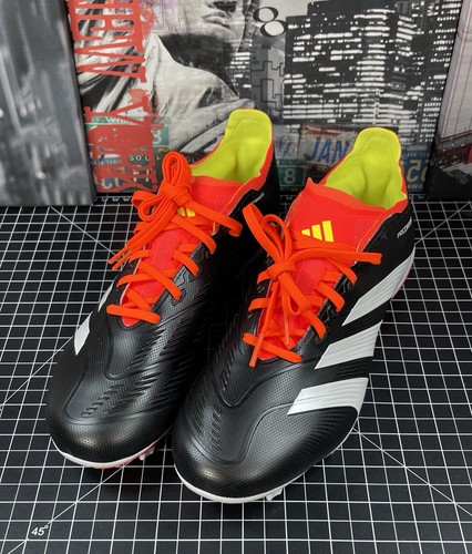 Botines de fútbol Adidas Predator League FG negro blanco naranja IG7762 para hombre talla 11 - Imagen 11 de 11