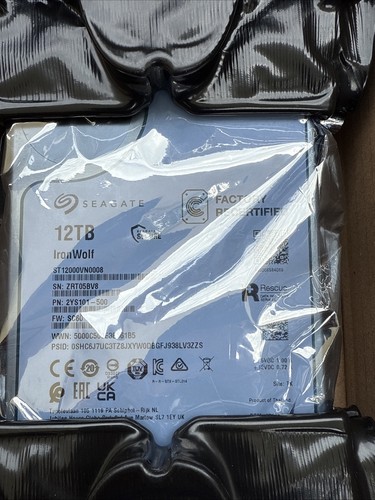 Seagate ST12000VN0008 IronWolf Pro 12TB 7200RPM SATA3 6Gb/s 3.5" NAS HDD