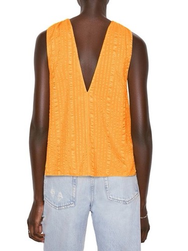 FRAME Silk Draped Crinkle Halter Top Size Small - Picture 3 of 6