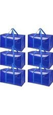 6 Pack Moving Bags Heavy Duty Storage Bags With Zippers And Strong Handles Pa...