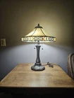 Vintage Tiffany Style Mission Arts & Crafts Stained Glass 23" Table Lamp Tested!