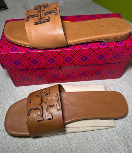 Tory Burch Ines Cage Slide Sandal Tan Womens Sz 7 MSRP $258 Worn Once w/dust bag - Picture 6 of 7