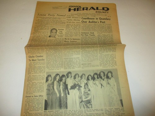 Johnson County Herald newspaper 3/8/1965 Shawnee Mission, Overland Park, Kansas - Picture 2 of 8