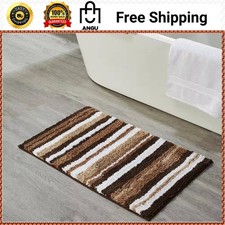Better Trends Griffie 17x24 in Brown Polyester Rectangle Bath Rug BAGR1724CAF