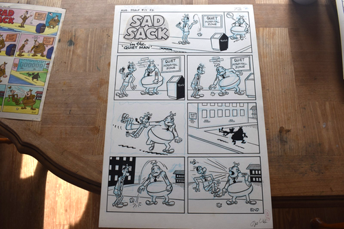 Trauriger Sack - Original ComicArt mit Farbführer - August SS. ALP#17 Seite 2 Zoll Quiet Man - Bild 1 von 8