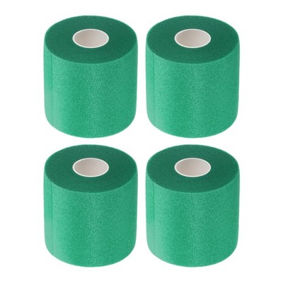 Foam Pre Wrap Athletic Tape 4 Rolls Non-Adhesive Prewrap Headband Dark Green