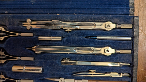 VTG ALVIN n. 709 - Set COMPLETO Strumenti Disegno Architetto Disegno - Foto 5 di 8