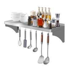 Stainless Steel Shelf 12" x 36" | 250 lb Heavy-Duty Commercial Stainless Stee...