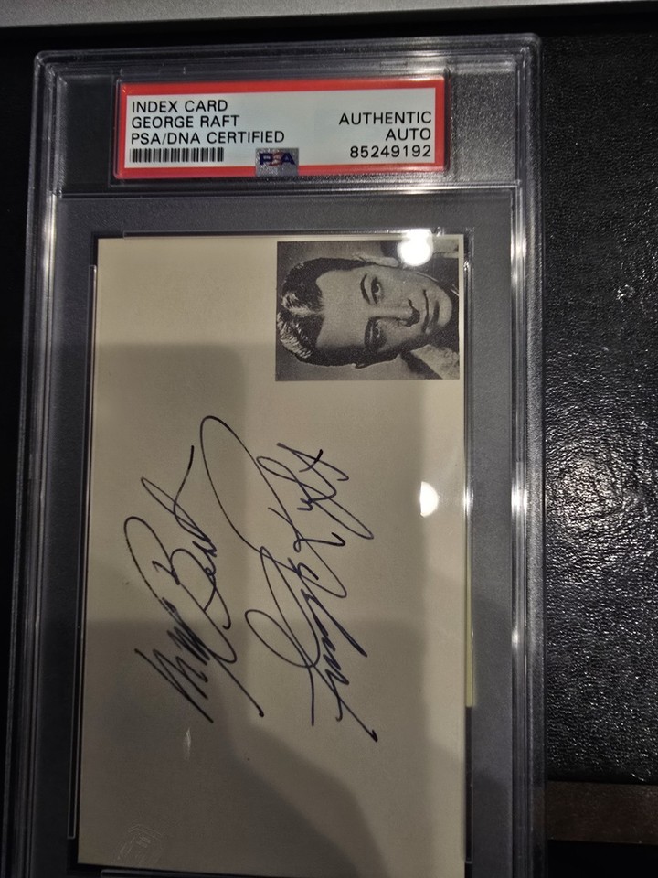 Movie Actor George Raft Signed Autographed postcard. PSA/DNA ...