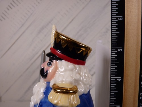 Traditions Christmas Porcelain Nutcracker Soldier Hinged Trinket Box - KT - Picture 9 of 11