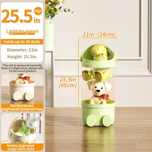 Cartoon Style Plush Toy Storage Tube Stuffed Doll Organizer for Children Kids - Picture 12 of 17