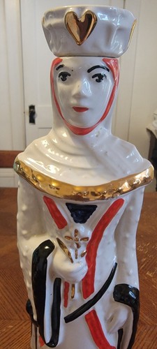 Queen of Hearts 1969 Ezra Brooks Bourbon Whiskey - Empty Decanter 16" Tall - Picture 2 of 17