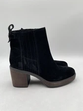 Crown Vintage Women’s Shoes Black Ankle Suede Capari Booties Size 8.5M