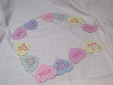 Valentine's Day Conversation Heart Garland 64"