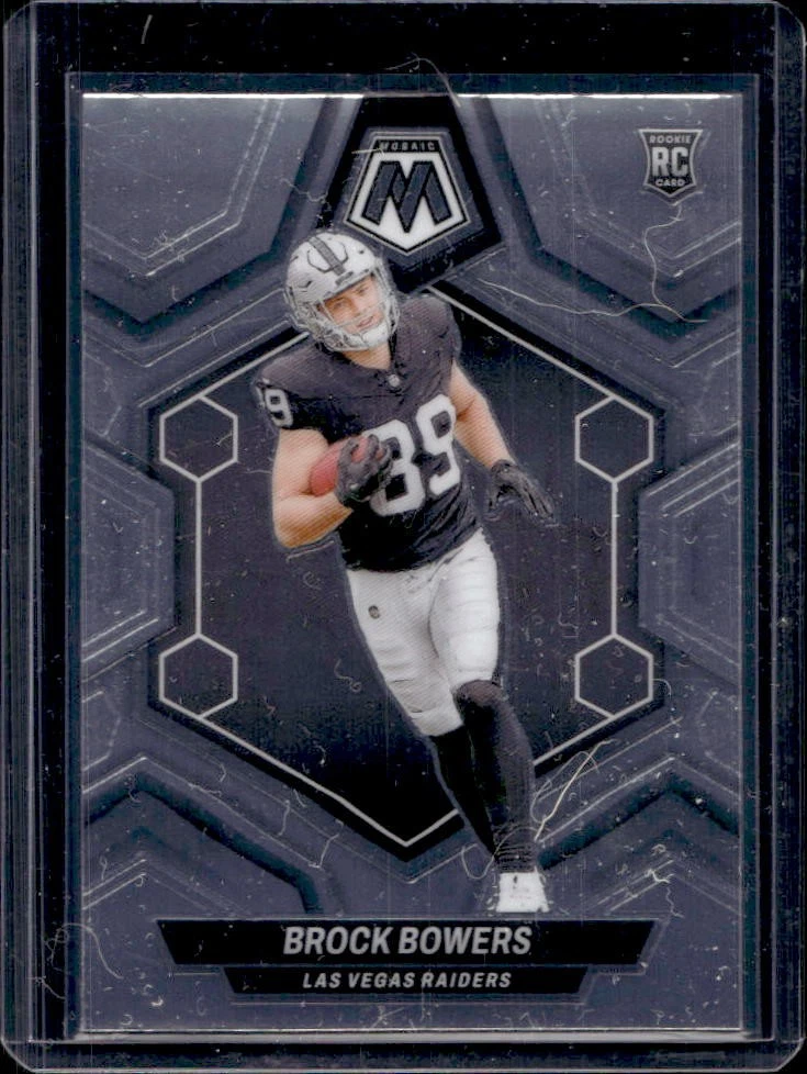2024 Panini Mosaic Brock Bowers RC Rookie #313 Vegas Raiders