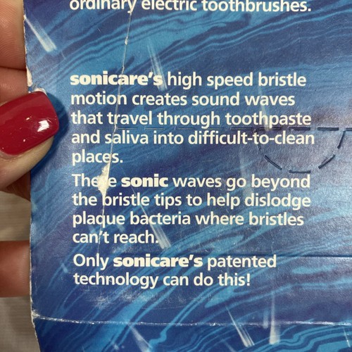 New Sonicare Replacement Brush Head Compact Size Sonic Wave Two Pack Pink Blue - Picture 6 of 10