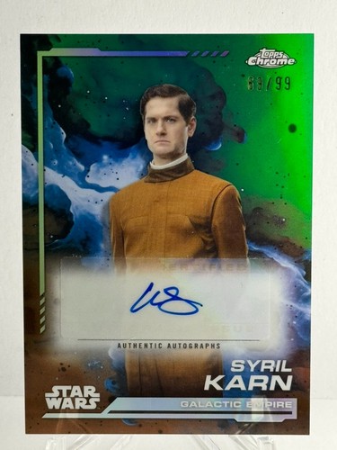 2024 Chrome Star Wars Skywalker Blue Refractor Kyle Soller Syril Karn Auto 69/99