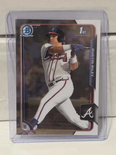 2015 1st Bowman Chrome Draft Prospect Austin Riley RC #157 Rookie Atlanta Braves