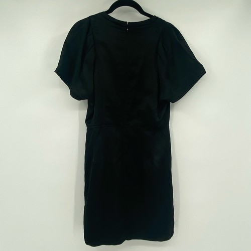 Mini vestido vaina Derek Lam 10 Crosby negro satinado para mujer talla 6 - Imagen 3 de 10
