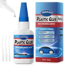 Super Glue for Plastic Repair, 30G Plastic Glue Strong Adhesive, Heavy Duty Glue