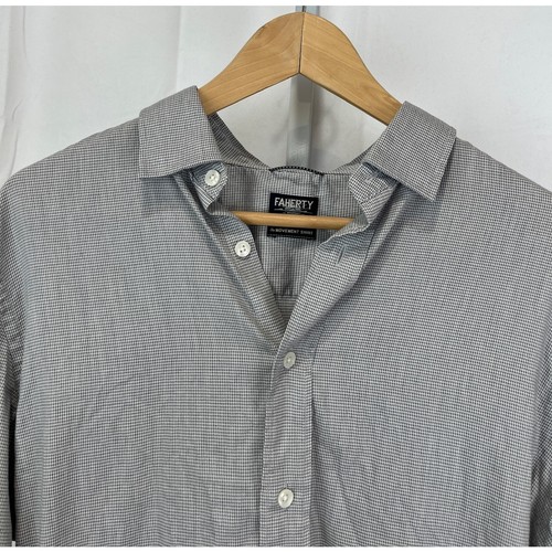 FAHERTY Reserve The Movement Hemd Langarm Button Down Hahnentritt grau M - Bild 5 von 9