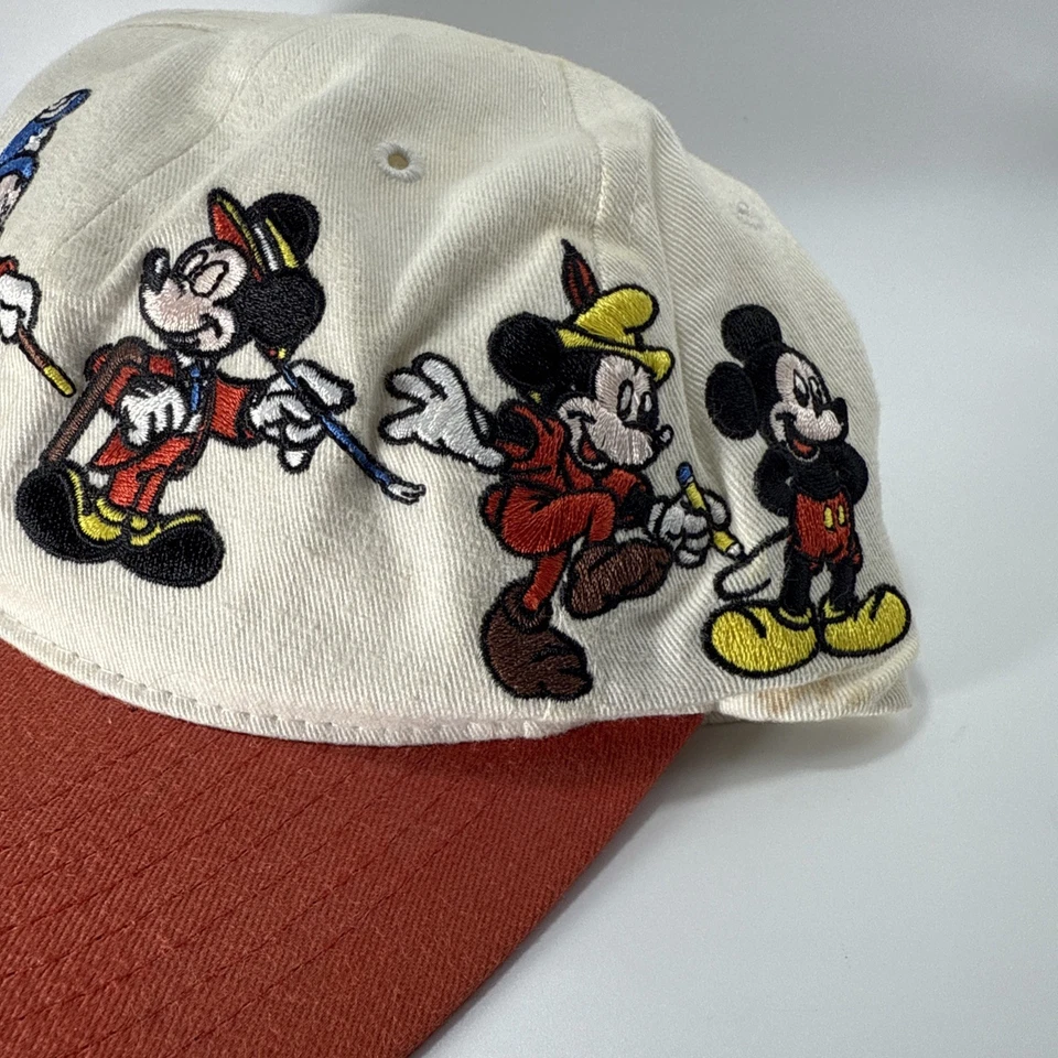 Gorra Disney Mickey Mouse a través de los años vintage bordada roja blanca EE. UU. Foto 4 de 4