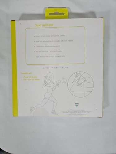 NEW Lifeworks Sport SPORT ARMBAND Fits 7” to 15” iPhone/iPod Touch Blk/Slvr NEW - Picture 6 of 8