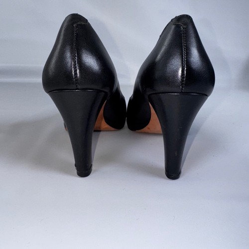 Cole Haan Black Leather Pumps Classic Heel Career Dress Shoes 6.5B - Picture 5 of 6