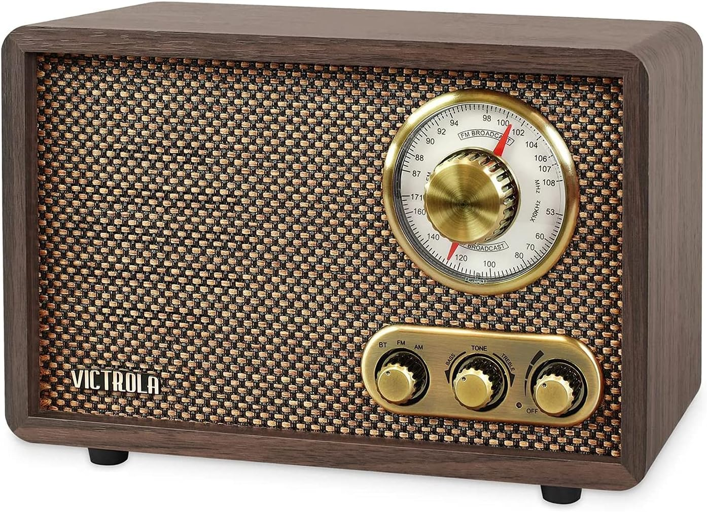 Vintage Willow Retro Wood Bluetooth Radio with Built-In Speakers – Elegant Design  