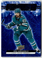 Upper Deck 2023-24 Series 2 Hockey NHL DZ-59 Erik Karlsson Dazzlers Blue