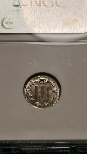 1874 Three 3 Cent Nickel 3CN MS61 Nice For Grade - Picture 2 of 5