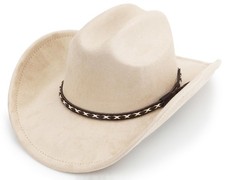 BESOOGII Western Cowboy Hat for Women and Men, Unisex Big Wide Brim Felt Hats...