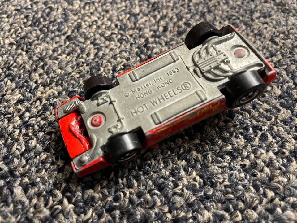 Coche de colección Hot Wheels Crack-Ups 1983 rojo estilo turbo intercambiable disco delantero Foto 2 de 2