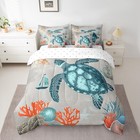 King Size Marine Sea Turtle Comforter Set - 7 Pieces Marine Fresh Bed in a Ba...