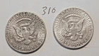 KENNEDY HALF DOLLAR,  90% SILVER,  1964-P, 1964-P,===310