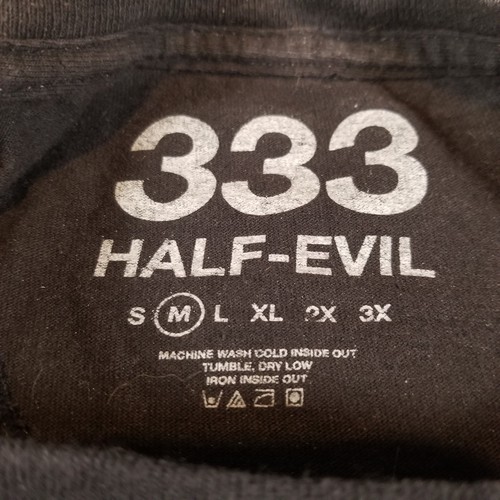 333 Half Evil Calm Before The Storm schwarz Grafik T-Shirt Herren Größe Medium - Bild 4 von 5