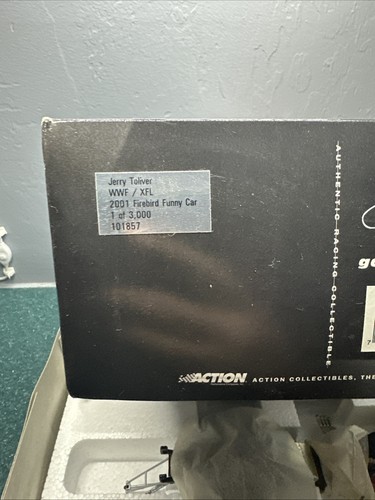 Jerry Toliver 2001 WWF XFL Firebird Funny Car 1/24 Firebird acción diecast nuevo en caja - Imagen 12 de 12