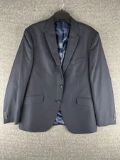 Kenneth Cole Reaction Mens Techni-Cole Suit Separate Slim Fit Jacket (42S) Navy