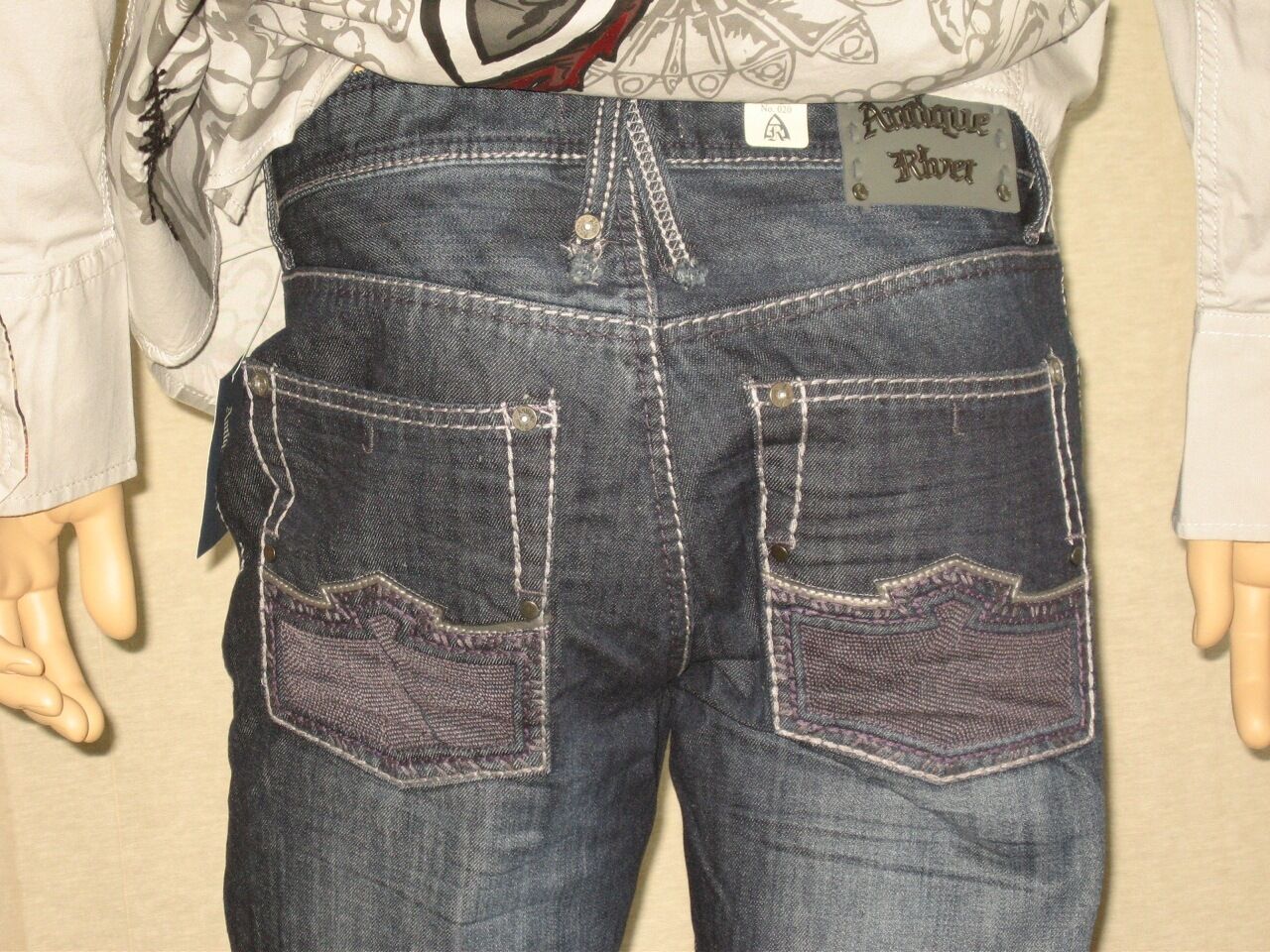 ANTIQUE RIVET JAKE Denim Men's Jeans 30W 32W 33W 34W 36W 38W X 32 LENGTH NWT ANTIQUE RIVET JAKE Denim Men's Jeans 30W 32W 33W 34W 36W 38W X 32 LENGTH NWT