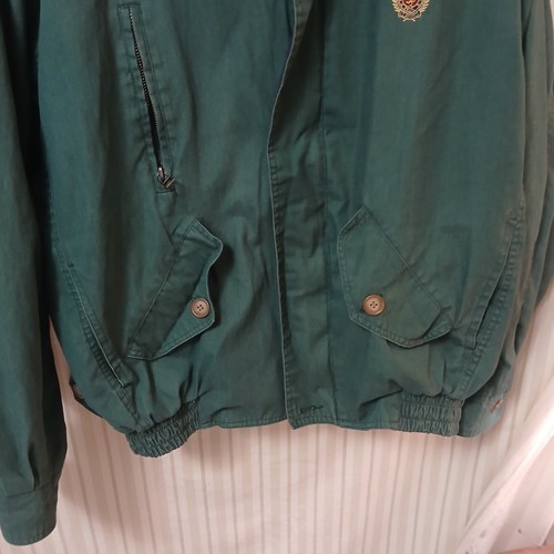 Vintage Herren Jagd Horn Klassiker grün Bomber Stil Reißverschluss Jacke-Größe M - Bild 7 von 21