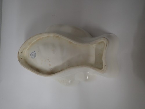 Antike Backform Kuchenform Puddingform Fisch Keramik von Max Rößler um 1920 - Bild 6 von 8
