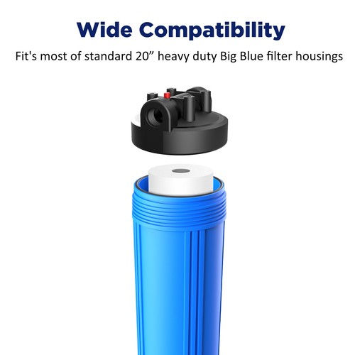 12 Pack 5 Micron 20"x4.5" Big Blue Sediment Water Filter Whole House Replacement - Picture 4 of 12
