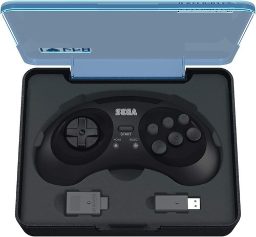 Retro-Bit 2.4 GHz Wireless Controller 8-Button Sega Saturn Genesis Mini V2 Black - Picture 3 of 10