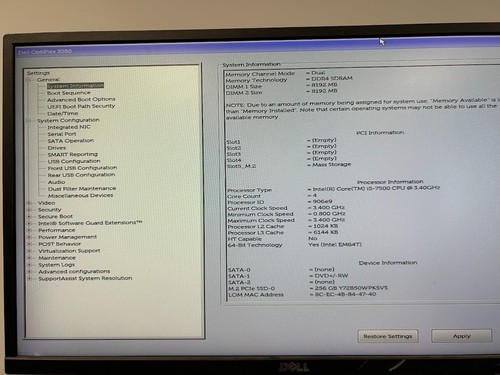 Dell Optiplex 3050 MT Intel i5-7500, 16GB DDR4 RAM, 256GB NVMe SSD, NO OS #95 - Photo 4/4