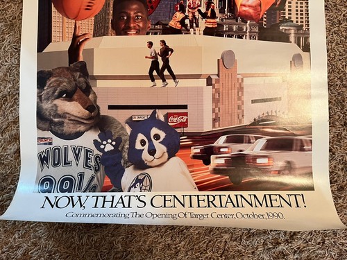 Vintage 1990 Hulk Hogan Wrestling Target Center Timberwolves Poster Minnesota - Picture 6 of 14