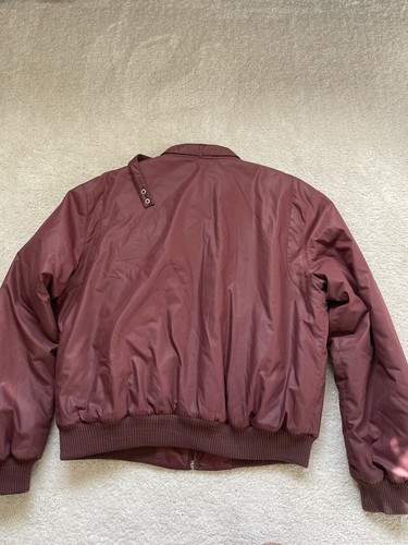 Vintage Members Only Insulated Jacket Men's 44 Maroon Bomber Full Zip - Picture 13 of 13