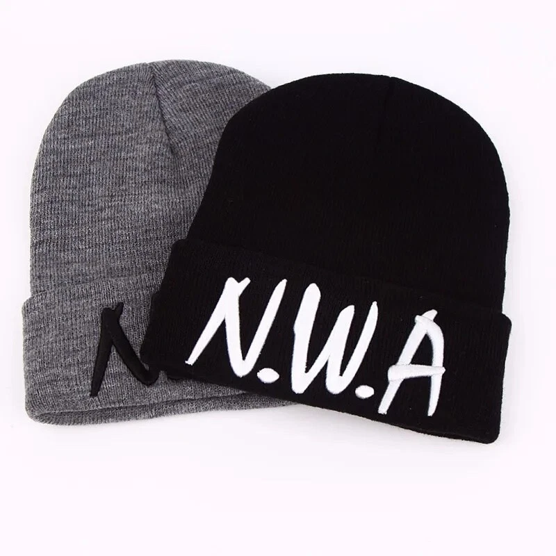 NWA COMPTON Gorro Tejido Bordado Cálido Invierno Sombreros N.W.A. Dr Dre, Eazy E Foto 2 de 4