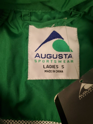 Augusta Sportswear Women's Small Wind Jacket Green/ White Vented Full Zip (X-1) - Picture 4 of 6